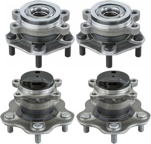 AutoShack Front & Rear Wheel Hub Bearing Assemblies with ABS | Replacement for 2013-2019 Nissan Sentra | 4-PC in Saudi Arabia
