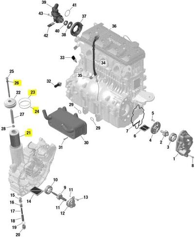 مجموعة حشية فلتر الزيت الجديدة من Generic 420230923 420850502 420950860 متوافقة مع Seadoo 4-Tec GTI GTS GTX Wake RXP RXT Supercharged in Saudi Arabia