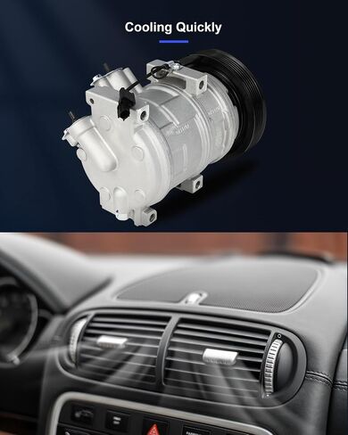 ECCPP AC Compressor Fast Cooling 2007-2013 Fit for Acura MDX 3.7L 2009-2015 Fit for Honda Pilot 3.5L Air Conditioning Compressor 6 Grooves 10PA17 in Saudi Arabia