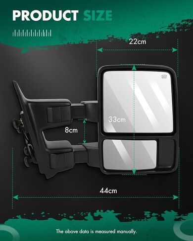 مرايا السحب SCITOO تناسب 1999-2007 لفورد لF250 لF350 لF450 لسلسلة F550 فائقة التحمل مع سهم ساخن للطاقة إشارة الانعطاف كروم زوج من مرايا السحب in Kuwait