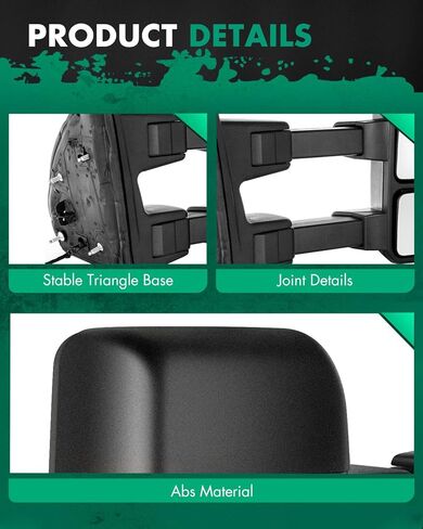 مرايا السحب SCITOO تناسب 1999-2007 لفورد لF250 لF350 لF450 لسلسلة F550 فائقة التحمل مع سهم ساخن للطاقة إشارة الانعطاف كروم زوج من مرايا السحب in Kuwait