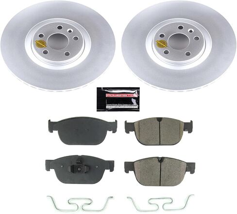 Power Stop KOE7703 Autospecialty Front Replacement Brake Kit-OE Brake Rotors & Ceramic Brake Pads For S60, S90, V60, V60 Cross Country, V90, V90 Cross Country, XC40, XC60, XC90 [Model Specific] in Saudi Arabia