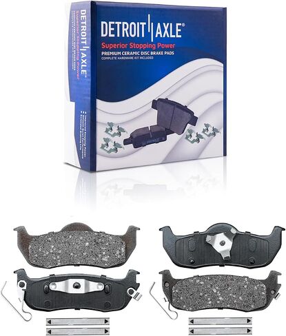 Detroit Axle - REAR Brake Kit for Nissan Titan Pathfinder Armada 04-10 Infiniti QX56 Disc Brake Rotors 2005 2006 2007 2008 2009 2010 Replacement Ceramic Brakes Pads in Saudi Arabia