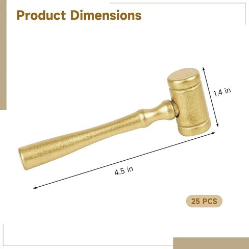 Red Wood Judge Gavel Set, 25 Pcs Party Favors Halloween, Elegant Courtroom Design, Polished Finish, Ideal for Auction and Costume Props, 11CM Judge Mallet in Kuwait