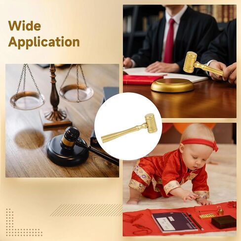 Red Wood Judge Gavel Set, 25 Pcs Party Favors Halloween, Elegant Courtroom Design, Polished Finish, Ideal for Auction and Costume Props, 11CM Judge Mallet in Kuwait