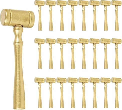Red Wood Judge Gavel Set, 25 Pcs Party Favors Halloween, Elegant Courtroom Design, Polished Finish, Ideal for Auction and Costume Props, 11CM Judge Mallet in Kuwait
