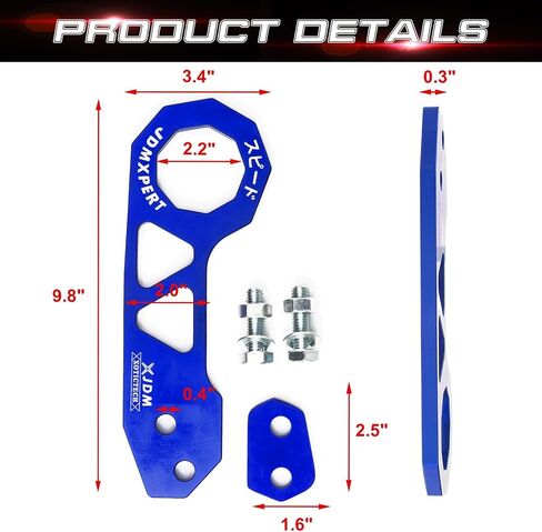 x xotic tech Auto Aluminum JDM Rear Tow Hook Kit Racing Style Trailer Towing Ring Decoration Car Accessories, Universal Fit Car, Truck, SUV, Most Vehicles (Purple) in Saudi Arabia