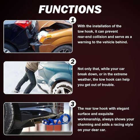 x xotic tech Auto Aluminum JDM Rear Tow Hook Kit Racing Style Trailer Towing Ring Decoration Car Accessories, Universal Fit Car, Truck, SUV, Most Vehicles (Purple) in Saudi Arabia