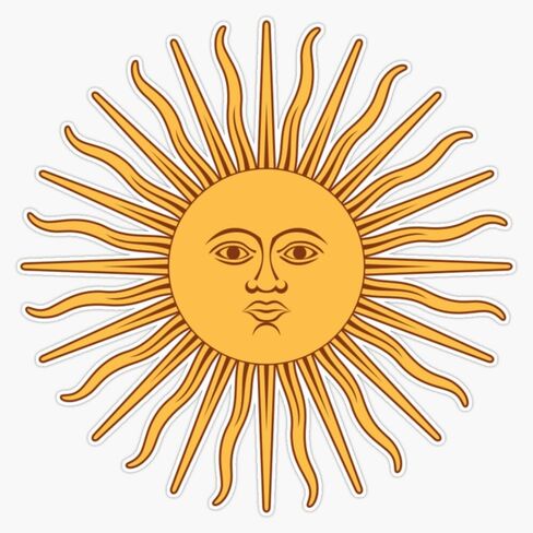 Magnet Sol De Mayo Of Argentina Magnet Vinyl Decal Sticker 5" in Saudi Arabia