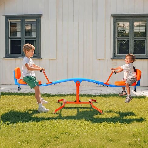 Vevor Geesaw Teeter Totter للأطفال في الهواء الطلق ، وسعة تحميل 100 رطل لكل مقعد ، والجلوس و teeter teeter مع الساقين 4 شرق ، وأجهزة ملعب مع الدوران 360 درجة تدور ل 3 3+ in Kuwait