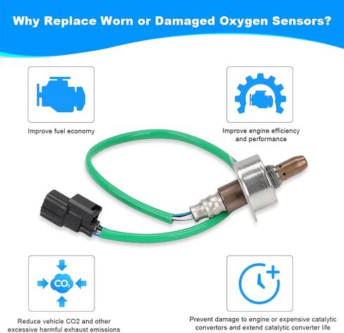 JDMON 1PCS Oxygen O2 Sensor Upstream Downstream Replacement for 2008-2012 Honda Accord, CR-V, Acura TSX 2.4L L4 Compatible with 234-9091, 2349091, 36531R40A01 in Saudi Arabia