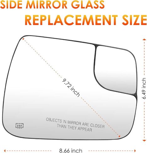 Left Driver + Right Passenger Side Mirror Glass Replacement Compatible with 2019 2020 2021 Dodge Ram 1500 Rear View Side Heated Mirror Replace 68402094AA 68402095AA in Saudi Arabia