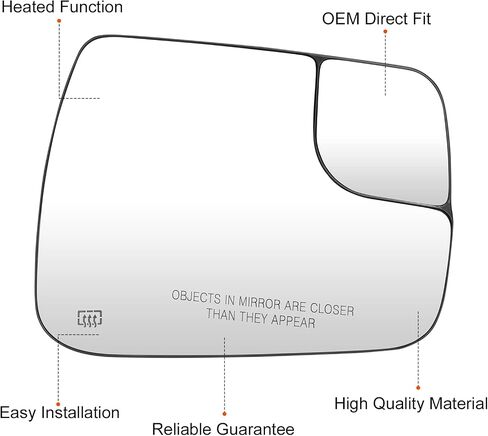 Left Driver + Right Passenger Side Mirror Glass Replacement Compatible with 2019 2020 2021 Dodge Ram 1500 Rear View Side Heated Mirror Replace 68402094AA 68402095AA in Saudi Arabia