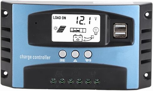 Solar Controller, MPPT 40/50/60/100A Solar Battery Charger Regulator Panel Controllers Dual USB LCD Display 12V 24V for Solar Panels (100A) in Saudi Arabia