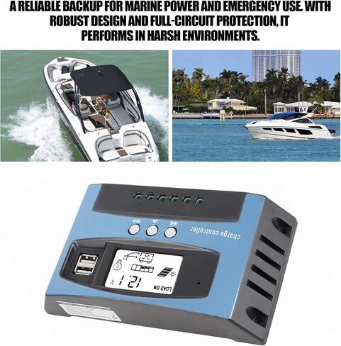 Solar Controller, MPPT 40/50/60/100A Solar Battery Charger Regulator Panel Controllers Dual USB LCD Display 12V 24V for Solar Panels (100A) in Saudi Arabia
