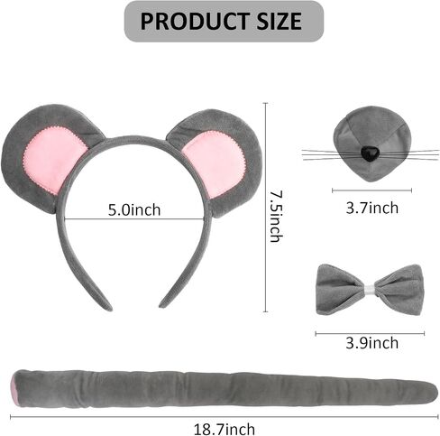 Leopard Costume Set Leopard Cat Ears Headband Leopard Cat Tail Bowtie and Gloves Kit Leopard Cat Accessories Cheetah Costume Cheetah Ears Headband Halloween Costume Adult Animal Party Cosplay in Saudi Arabia