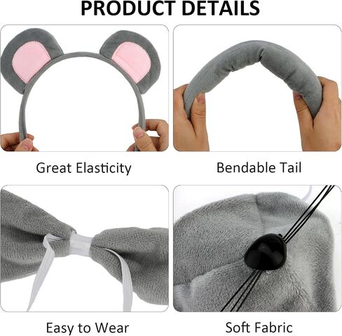 Leopard Costume Set Leopard Cat Ears Headband Leopard Cat Tail Bowtie and Gloves Kit Leopard Cat Accessories Cheetah Costume Cheetah Ears Headband Halloween Costume Adult Animal Party Cosplay in Saudi Arabia