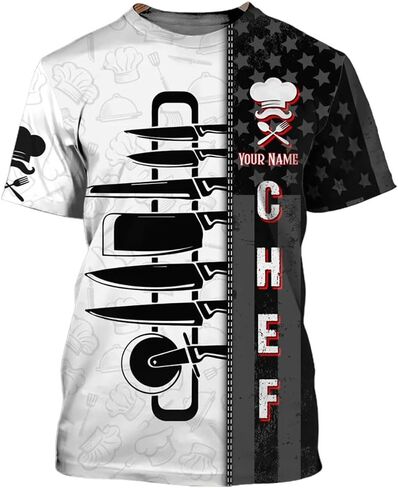 Personalized 3D Chef Shirt Gifts for Men & Women, Tshirt Cook Uniforms, Master Chef Gifts in Saudi Arabia