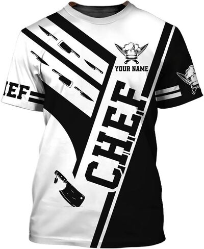 Personalized 3D Chef Shirt Gifts for Men & Women, Tshirt Cook Uniforms, Master Chef Gifts in Saudi Arabia