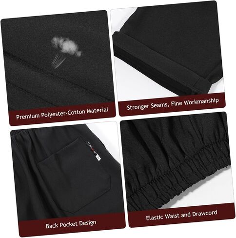 GANAZONO Mens Chef Cargo Pant Kitchen Uniforms Restaurant Work Pants in Saudi Arabia