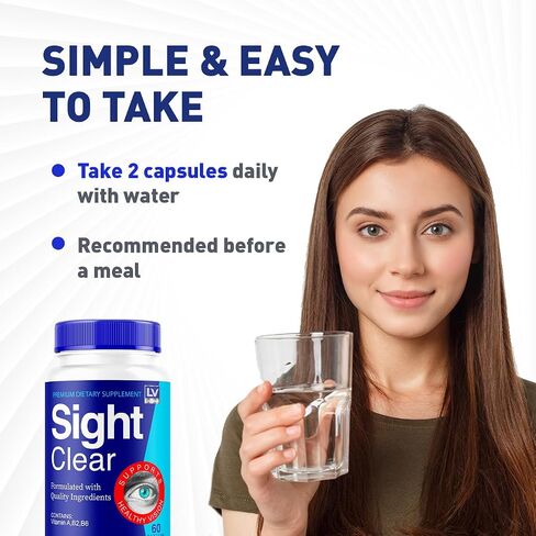 LIVORKA Sight Clear 20/20 Vision Support Supplement For Eyes - 3 Month Supply - Pack Of 3 in Saudi Arabia