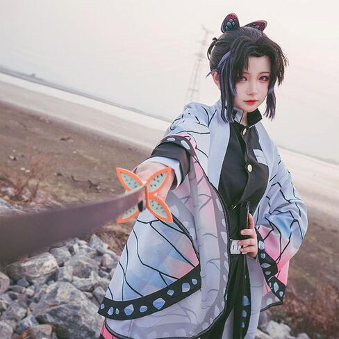 Halloween Anime Cosplay Costume Set for Adults Japanese Kimono Outfit with Necklace Cloak and Earrings in Saudi Arabia