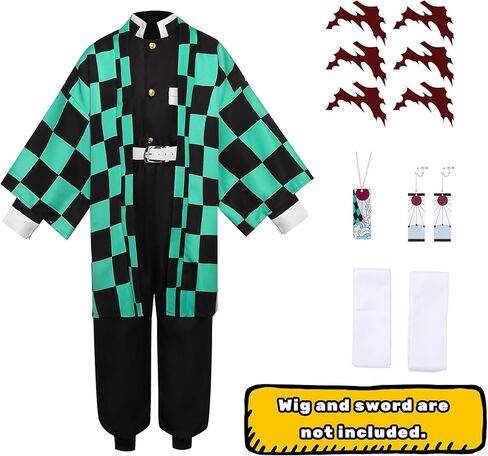 Halloween Anime Cosplay Costume Set for Adults Japanese Kimono Outfit with Necklace Cloak and Earrings in Saudi Arabia