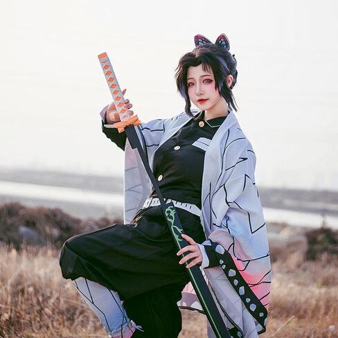 Halloween Anime Cosplay Costume Set for Adults Japanese Kimono Outfit with Necklace Cloak and Earrings in Saudi Arabia