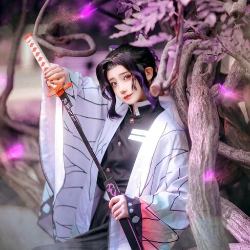 Halloween Anime Cosplay Costume Set for Adults Japanese Kimono Outfit with Necklace Cloak and Earrings in Saudi Arabia
