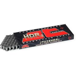 سلسلة محرك JT 428 HDR شديدة التحمل - 120 وصلة، تطبيق السلسلة: الطرق الوعرة، طول السلسلة: 120، نوع السلسلة: 428، اللون: طبيعي JTC428HDR120SL