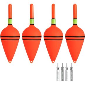 PATIKIL Lighted Fishing Slip Bobber Light Up in Red Fishing Float with Battery for Night Fishing