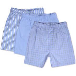 Banana Republic Mens 100% Organic Cotton Elastic Waistband 3 Pack Boxers Mixed,