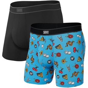 SAXX Men's Underwear Boxer Briefs - Daytripper Boxer Briefs with Built-in Pouch Support – Pack of 2, Underwear for Men