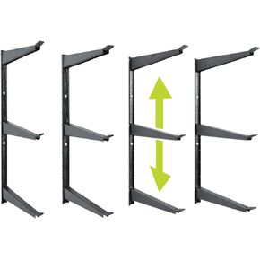 Heavy Duty Wood and Lumber Storage Rack (2-Pack), Holds Up To 960 lbs - Easy to Install Mounted Rack - Steel Construction Storage Solution For Garage, Basement & Pantry by Delta Cycle