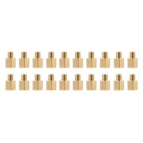 YOKIVE 20 Pcs M3 Standoff Screws, Brass Hex PCB Standoffs, Keep Height Consistent, Great for Motherboard (Gold Tone, 5mm+3mm)