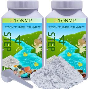 Tonmp 3 LBS الخطوة 4 Rock Tumbler Grit -1200 Grit Aluminium Tumbler Tumbler Media Grit، وسائط تلميع الصخور، تعمل مع أي بهلوان صخري، ملمع الصخور، ملمع الحجر، (الخطوة 4-3 رطل)... in Kuwait