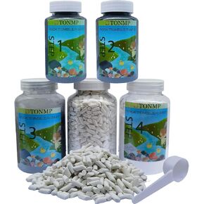 مجموعة حصى بهلوان الصخور من Tonmp بوزن 5.5 رطل - حصى بهلوان صخري بوزن 4 رطل و4 خطوات + وسائط حشو سيراميك 1.5 رطل، تعمل مع أي بهلوان صخري، وملمع صخري، وملمع حجري in Kuwait