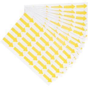 PATIKIL Small Arrow Sticker Label 1.2x0.4, 300 Pcs Adhesive Color Coding Sign Decal for Gas Flow Direction Inspection Defect Marking, Black