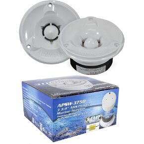 2X Audio Pipe Marine Grade Waterproof Tweeter 600 Watts APSW-3750, White
