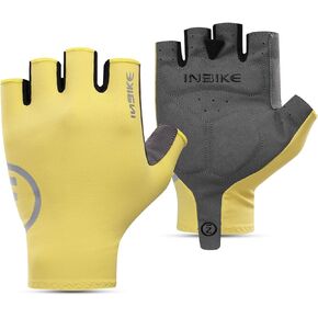 INBIKE Cycling Gloves with Anti-Slip Shock-Absorbing Pad, Half Finger Bike Gloves for Bicycle MTB Biking