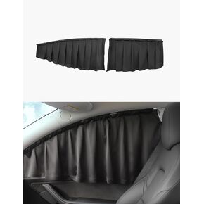TPARTS Side Window Sun Shade for Tesla Model Y Model 3 Privacy Curtain Blinds(Model Y Silk Fabric)
