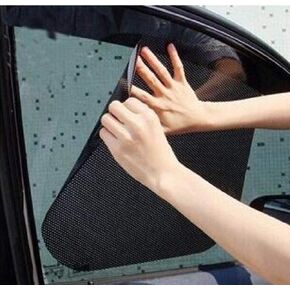 TRUE LINE Automotive Car Mesh Window Sun Visor Shade Static Cling Tint Sheet 2PC
