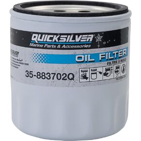 Quicksilver 883702Q Engine Block Mount Oil Filter for V-6 MerCruiser Stern Drive Engines