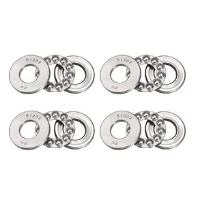 uxcell 51202 Miniature Thrust Ball Bearing 15mm x 32mm x 12mm Chrome Steel with Washer 4pcs