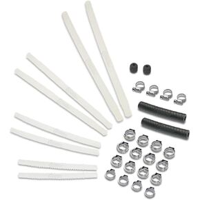 QFS Corrugated Fuel Line Flex Hose Submersible Gasoline/E85 Safe and Clamps Variety Pack