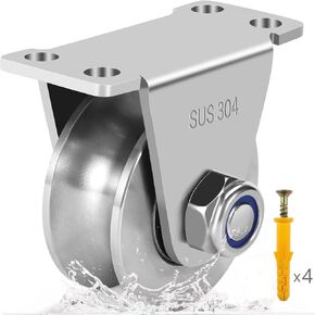 FINESUN Pulley Wheel Pulley System Heavy Duty Caster Wheels Sliding Gate Rollers Stainless Steel Cable Pulley Rope Pulley for Lifting DIY Gym Equipment 2 Inch Set of 2 Pulley Block Loading 800lb in Kuwait