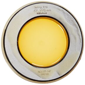 Mitutoyo 177-147 Setting Ring, 70mm Size, 20mm Width, 112mm Outside Diameter, +/-1.5Micrometer Accuracy