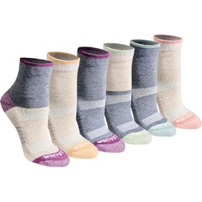 Eddie Bauer Women's Dura Dri Moisture Control 6-Pair Quarter Socks