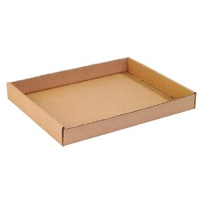 BOX USA Storage Trays 15"L x 12"W x 1.75"H, 50-Pack | Corrugated Cardboard Box Tray for Packing, Moving and Storage