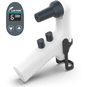 LAB FISH مختبر الماصات الإلكترونية مضخة تحكم ماصة للمختبر | نطاق 0.1 ~ 200 مل، 6 سرعات قابلة للتعديل | شاشة LCD بطارية ليثيوم قابلة للشحن 8 ساعات مع حامل قائم in Kuwait